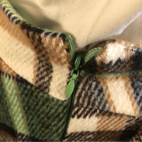 Vintage 70s style plaid lined long wool‎ blend skirt - Picture 5 of 9